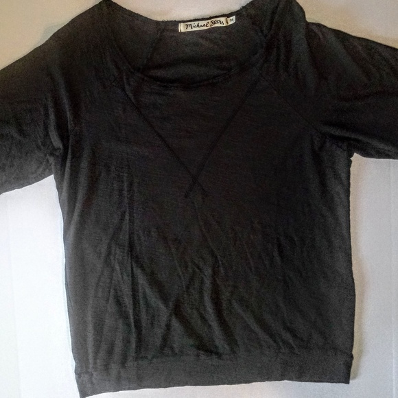 Michael Stars Grey Slub Elbow Tee, NWOT - Picture 3 of 5
